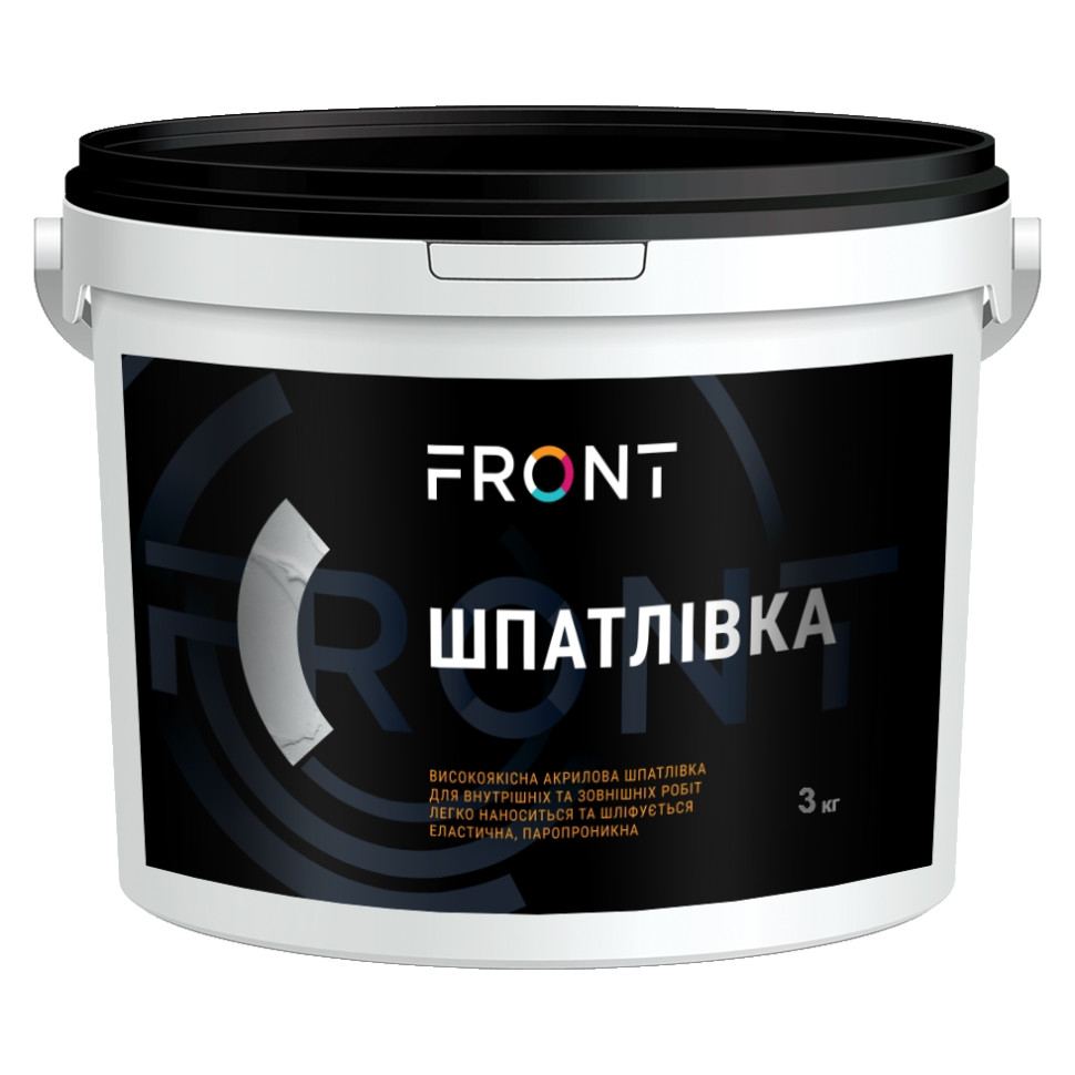 Шпаклівка "Акрилова" готова до застосування FRONT (3 кг)