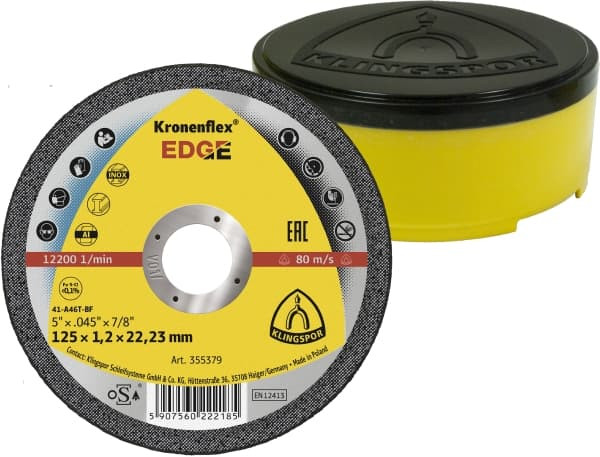 Диск відрізний EDGE 125x1,2x22,23 мм прямий