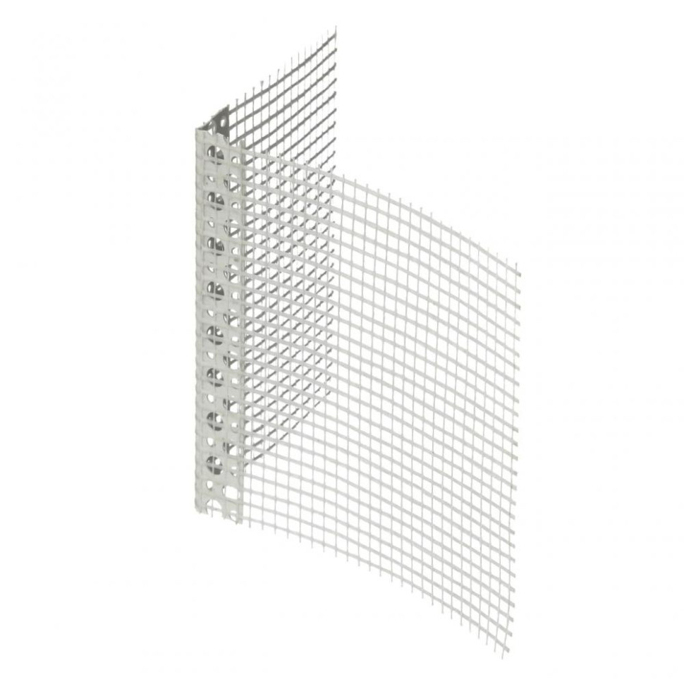 Профиль ПВХ TIGOR фасадный с сеткой 10x10 см 2,5м