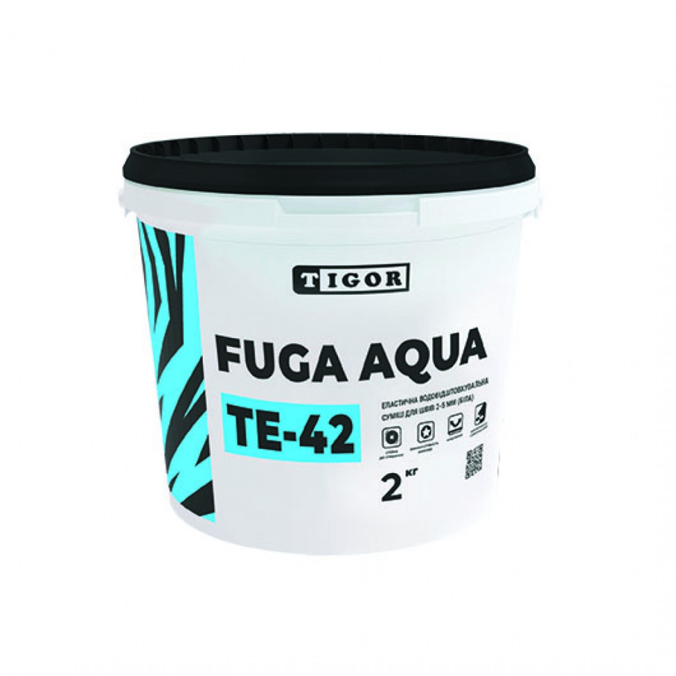 Затирка для швів 2-5 мм TIGOR Fuga aqua TE-42 сіра (2 кг)