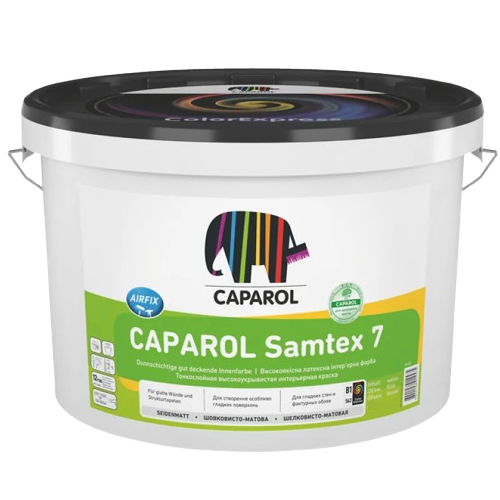 Краска латексная интерьерная шелковисто-матовая Caparol Samtex 7 База 1 (2,5 л)