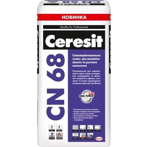 Самовыравнивающая смесь для пола Ceresit CN 68 (25 кг)