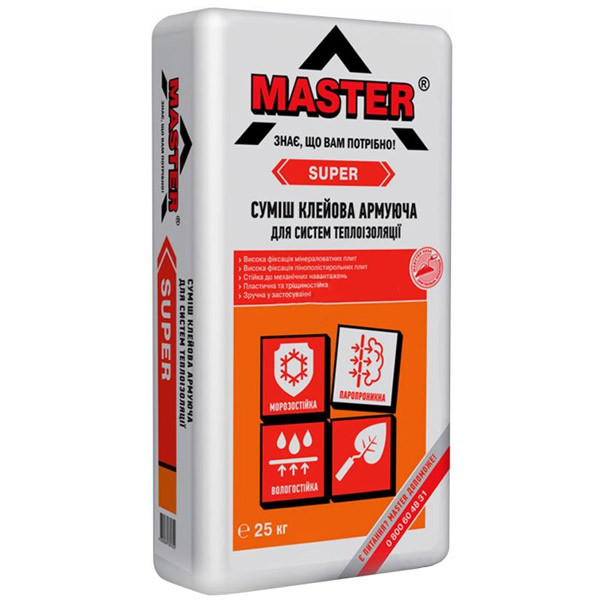 Клей для пінопласту та мінвати Мaster Super (25 кг)