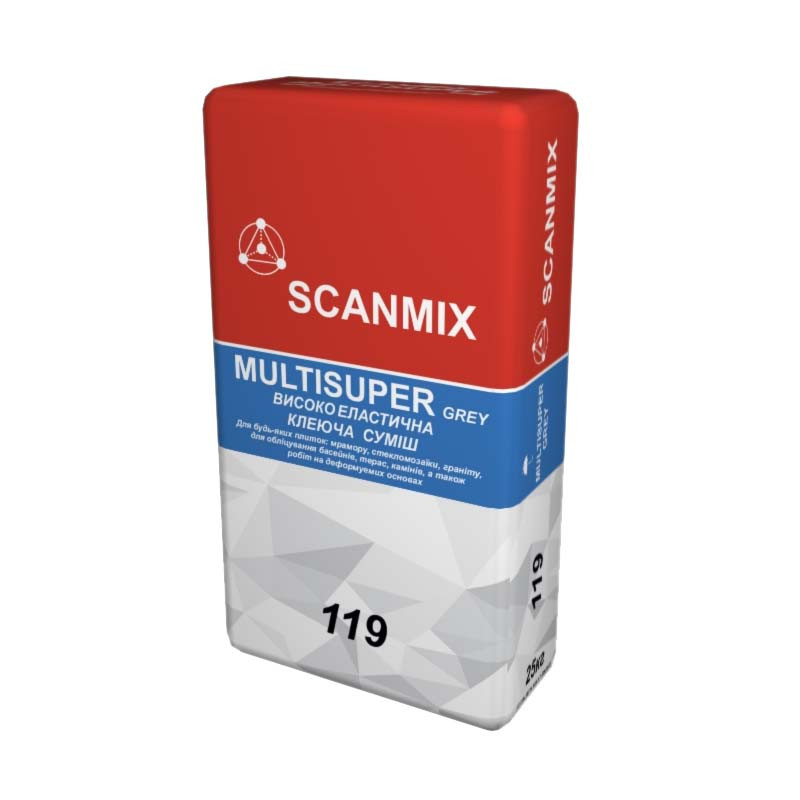Клей для плитки Scanmix Multisuper 119 (25 кг)
