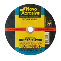 Диск відрізний по металу NovoAbrasive 230x2,5x22мм