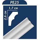 Плінтус стельовий РЕ25 (МЕ) 2,00 м (26x17)