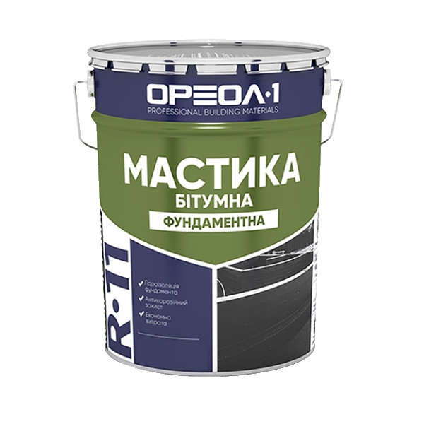 Мастика битумная Ореол-1 R-11 Фундамент (25кг)