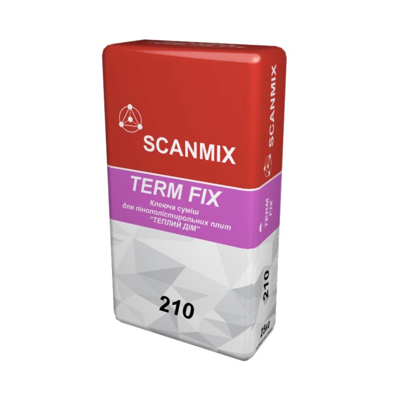 Клей для пінополістиролу Scanmix Term Fix Теплий будинок 210 (25 кг)