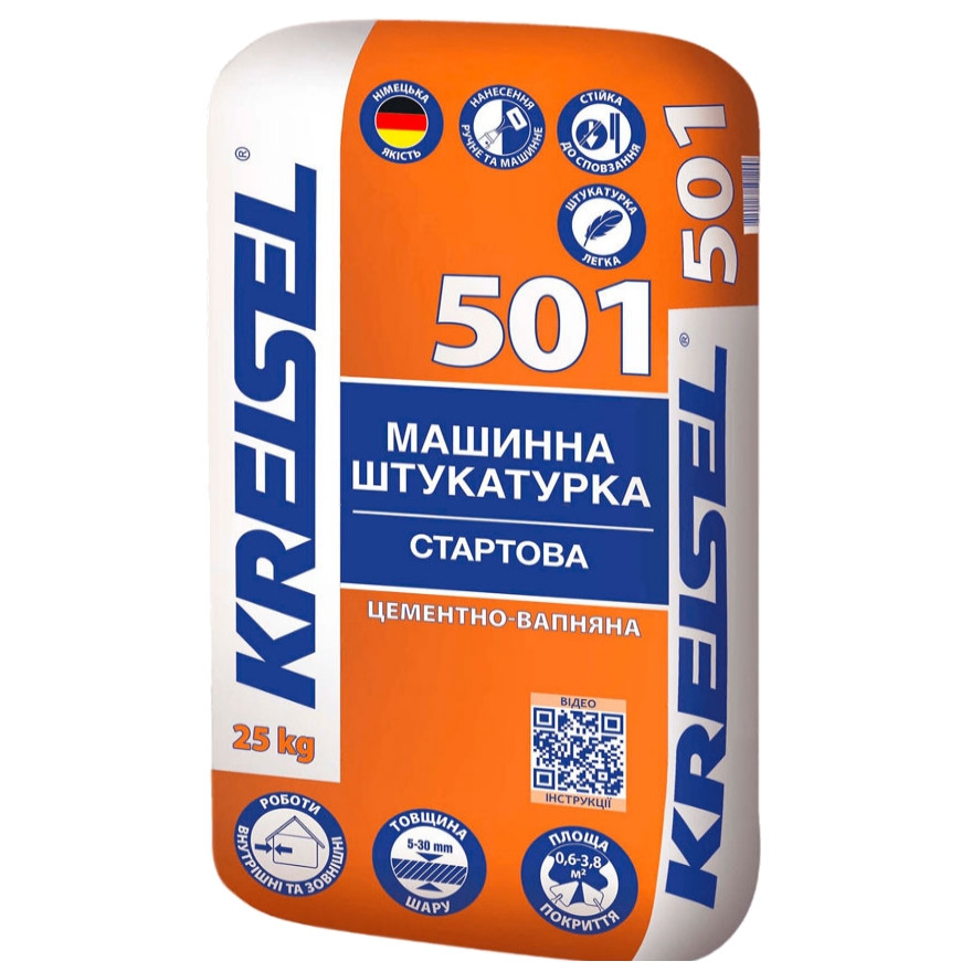 Штукатурка цементно-известковая Kreisel 501 (25 кг)