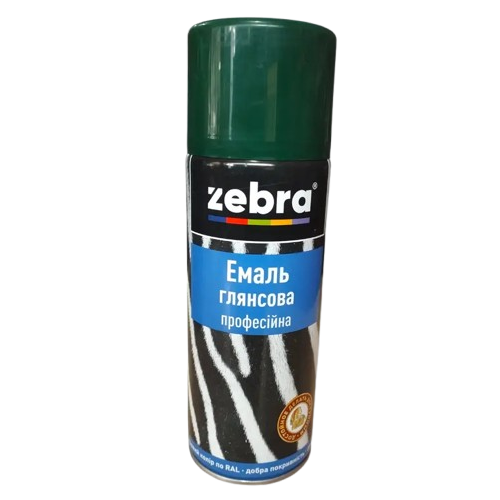 Емаль аерозольна Zebra 982 RAL6005 Темно-зелений (400 мл)
