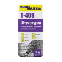 Штукатурка цементно-вапняна Будмайстер Т-409 для машинного нанесення М 25 (25 кг)