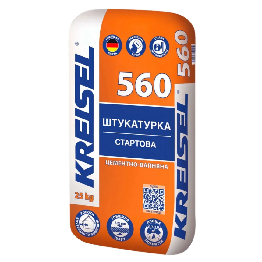 Штукатурка цементно-известковая Kreisel 560 (25 кг)