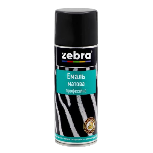 Эмаль аэрозольная Zebra 806 RAL9005 Черная матовая (400 мл)