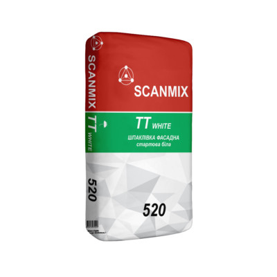 Шпаклевка стартовая фасадная Scanmix TT White 520 (25 кг)