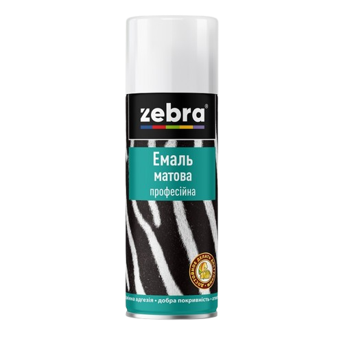 Эмаль аэрозольная Zebra 197 RAL 9003 Белая матовая (400 мл)