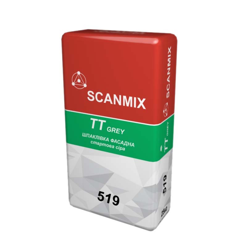 Шпаклевка стартовая фасадная Scanmix TT Grey 519 (25 кг)