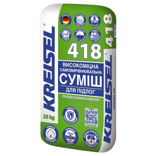 Самовыравнивающаяся высокопрочная смесь для пола Kreisel 418 2-50 мм (25 кг)