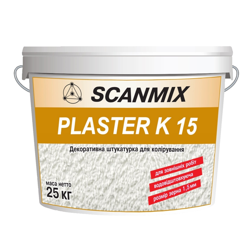 Штукатурка фасадная акриловая Scanmix PLASTER K 15 (25 кг)