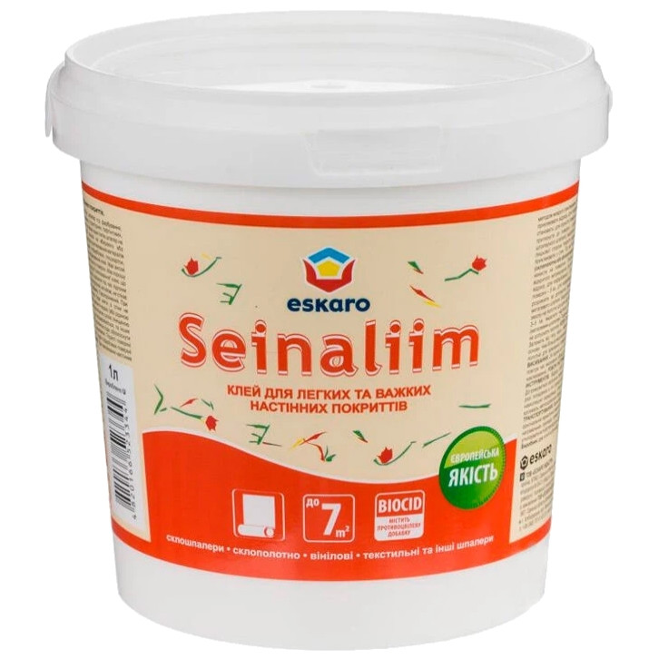 Клей ESKARO SEINAILIIM для настенных покрытий и стеклообоев (1л)