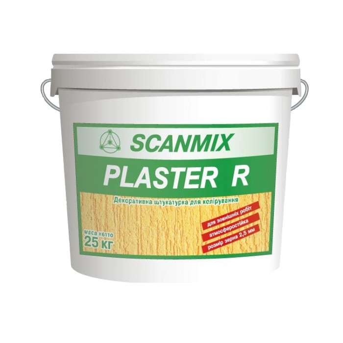 Декоративна акрилова штукатурка Scanmix PLASTER R 20 "Короїд" (25 кг)