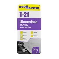 Шпатлевка стартовая цементная Будмайстер Т-21 белая (25 кг)